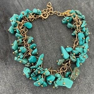 Genuine Turquoise Gold Cha Cha Bracelet